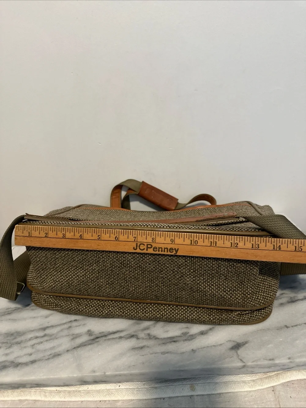 Hartmann Canvas twill Leather trim carry on travel bag with shoulder strap